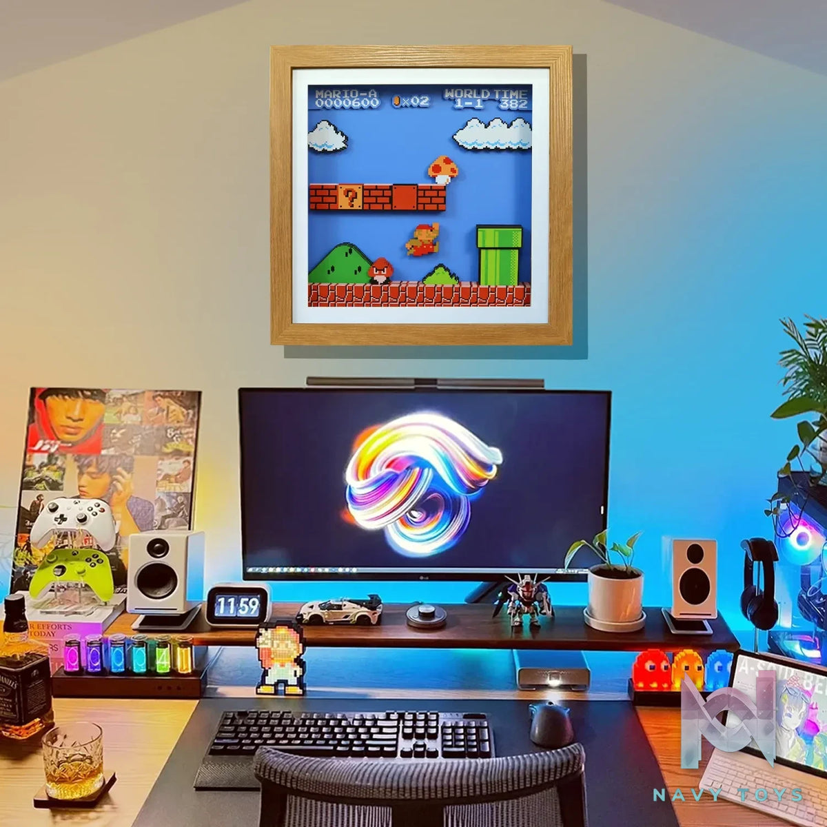 KALA HOME Studio – Mario Pixel Art 3D Decorative Painting Super Mario
