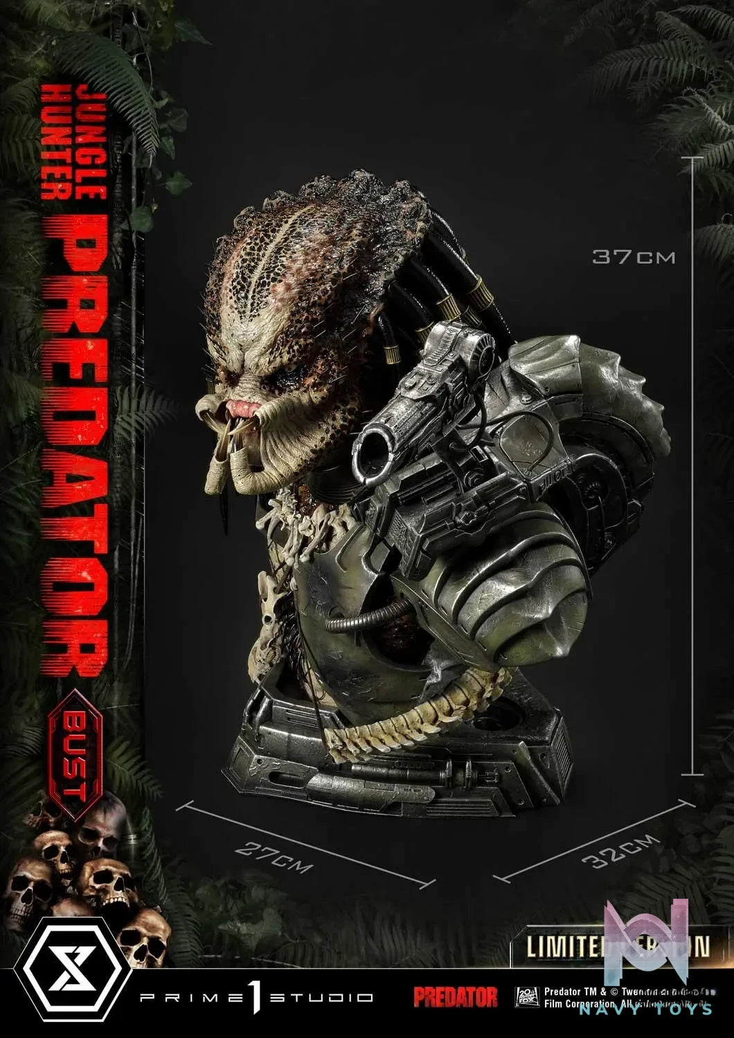Prime 1 Studio – Premium Bust Predator (Film) Jungle Hunter Predator Limited Version PBPR-04LM (Licensed)