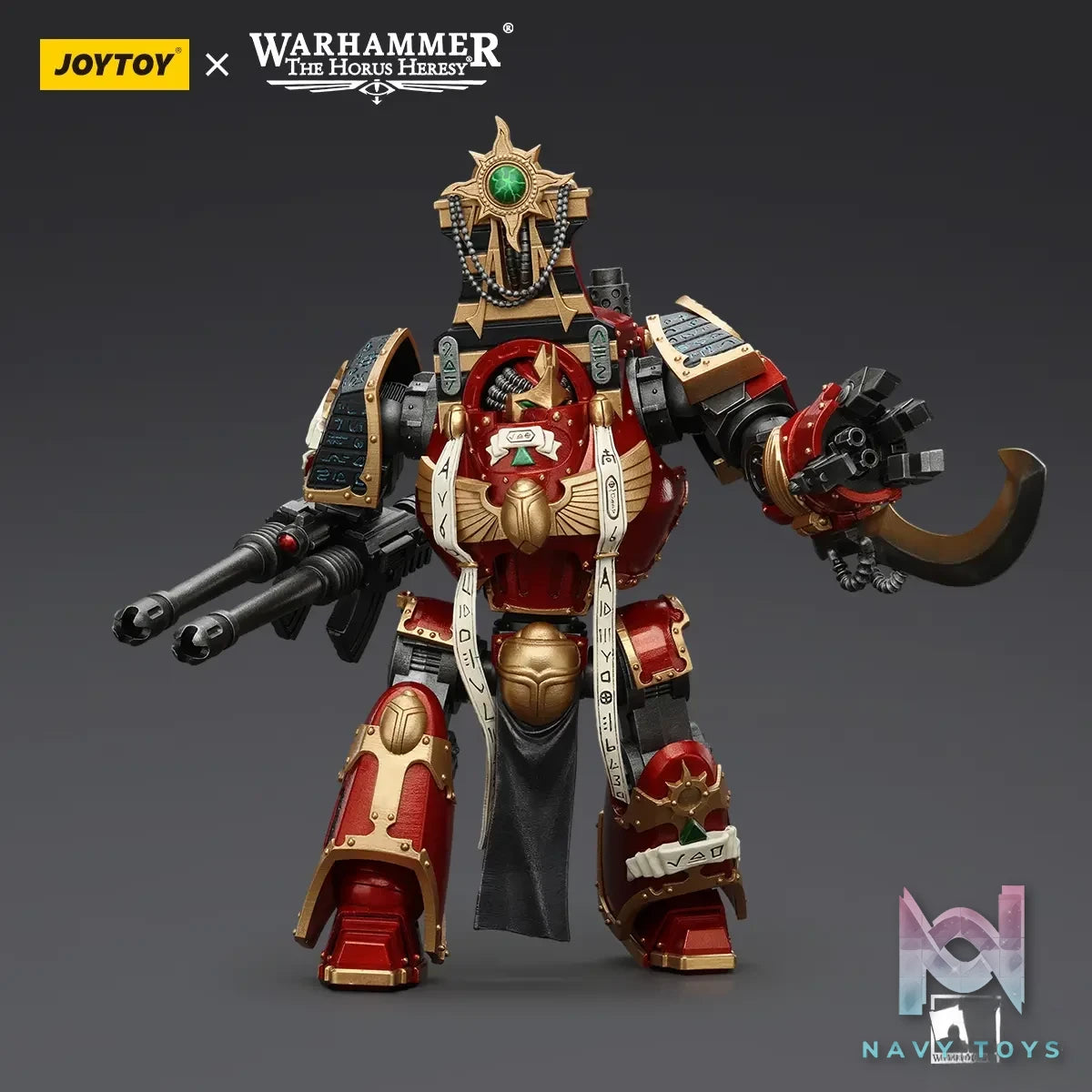 JOYTOY Studio – Warhammer ‘The Horus Heresy’ Thousand Sons Contemptor-Osiron Dreadnought With Gravis Force Blade And Gravis Autocannon JT8636 (Licensed)