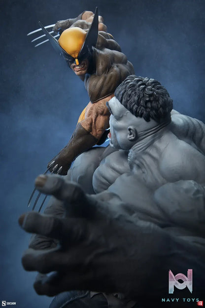 Sideshow Collectibles – Marvel collectible Grey Hulk vs Wolverine 2002162 (Licensed)