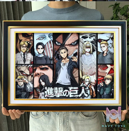 KALA HOME Studio – Attack on Titan Multiple Characters #08 Titan 3D Decorative Painting Attack on Titan