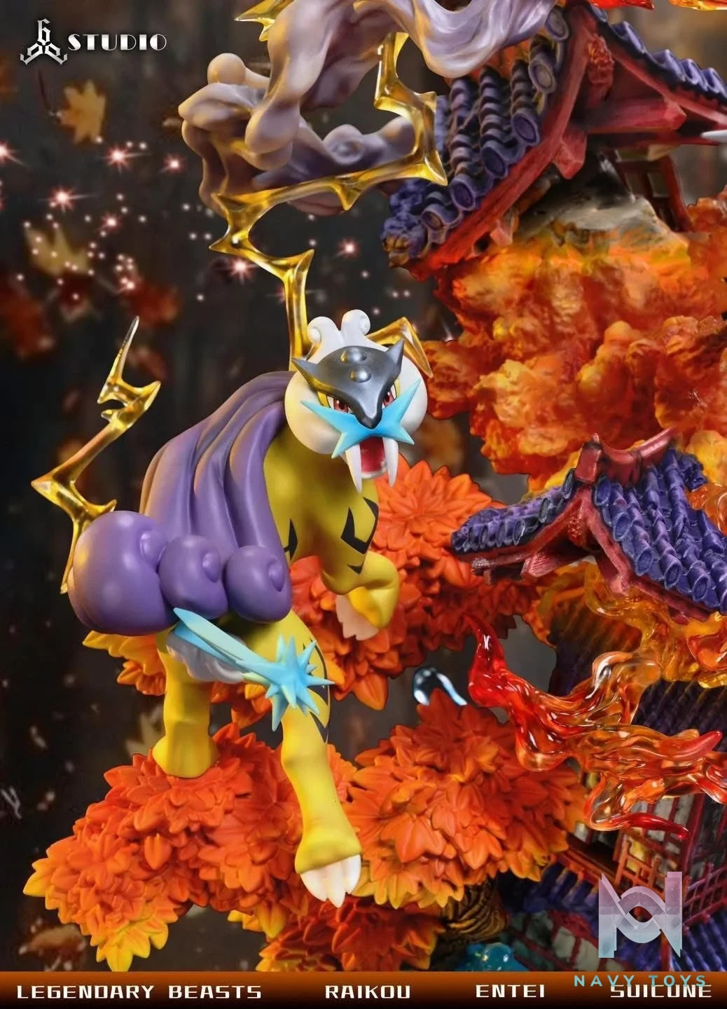 Entei & Raikou & Suicune resin statue 666 Studio anime figure