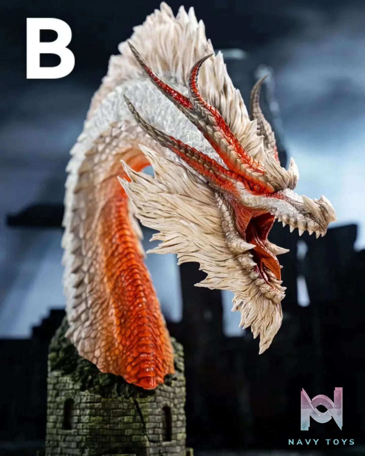 Dragon Frontier Studio – Monster Hunter White Fatalis Head Sculpture