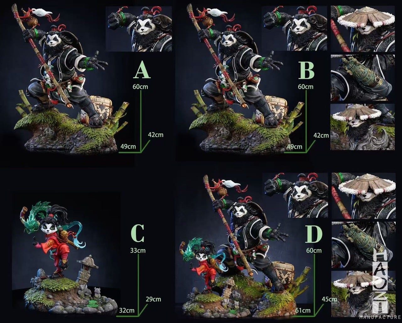 Chen & LiLi - Pandaren - HAOZI Studio resin statue HAOZI Studio anime figure
