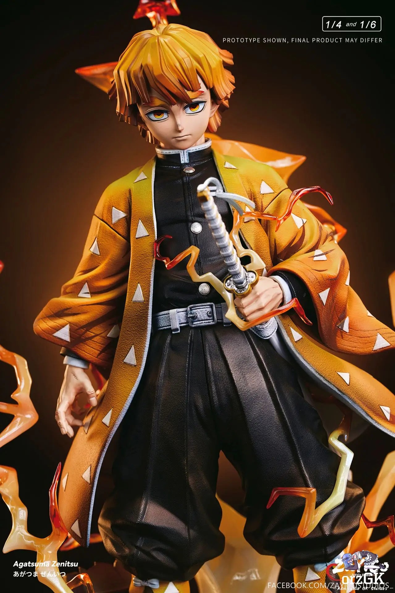 Zayico Studio - Agatsuma Zenitsu Demon Slayer resin statue Navy Toys anime figure