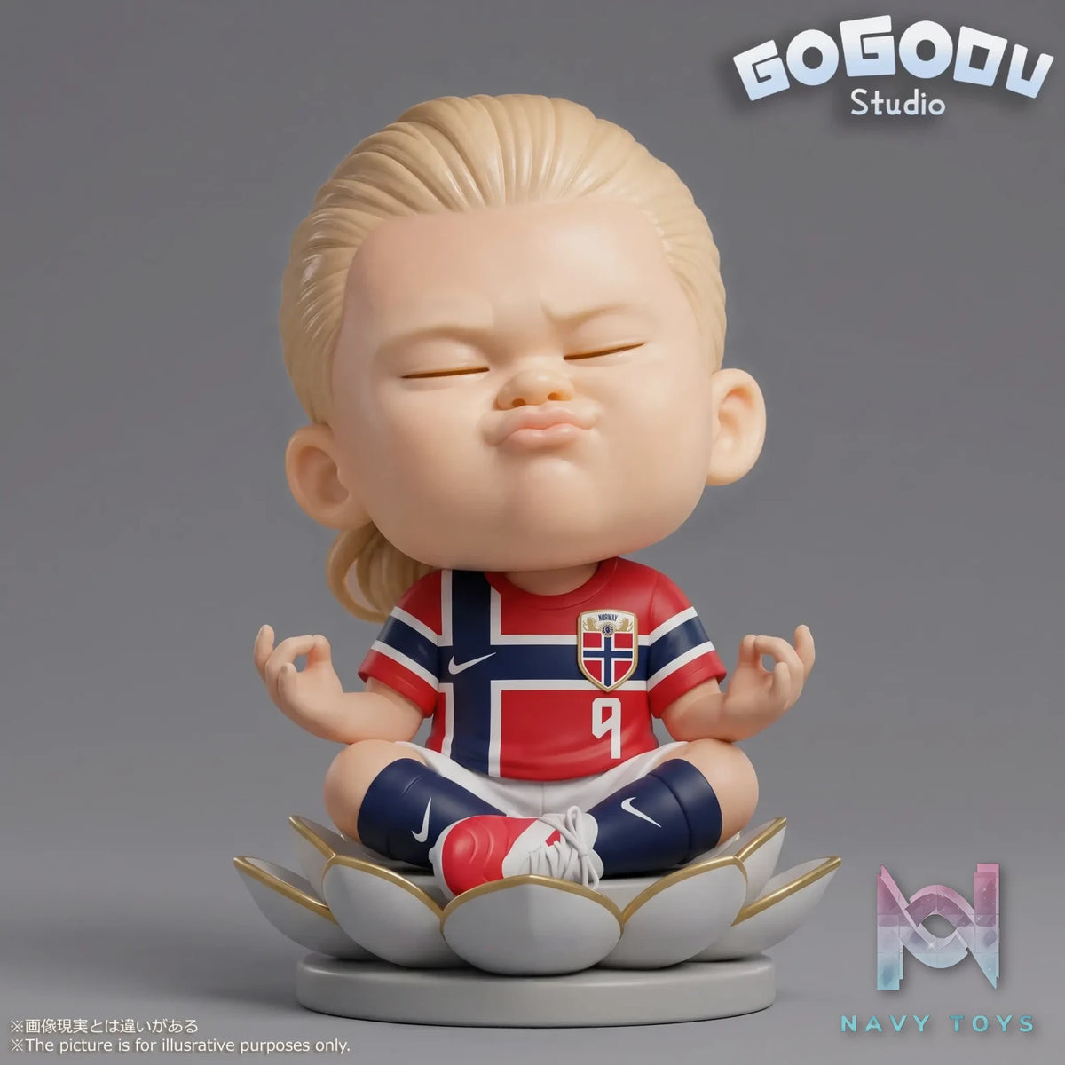 GOGODU Studio – Haaland Meditating Designer Figure Football