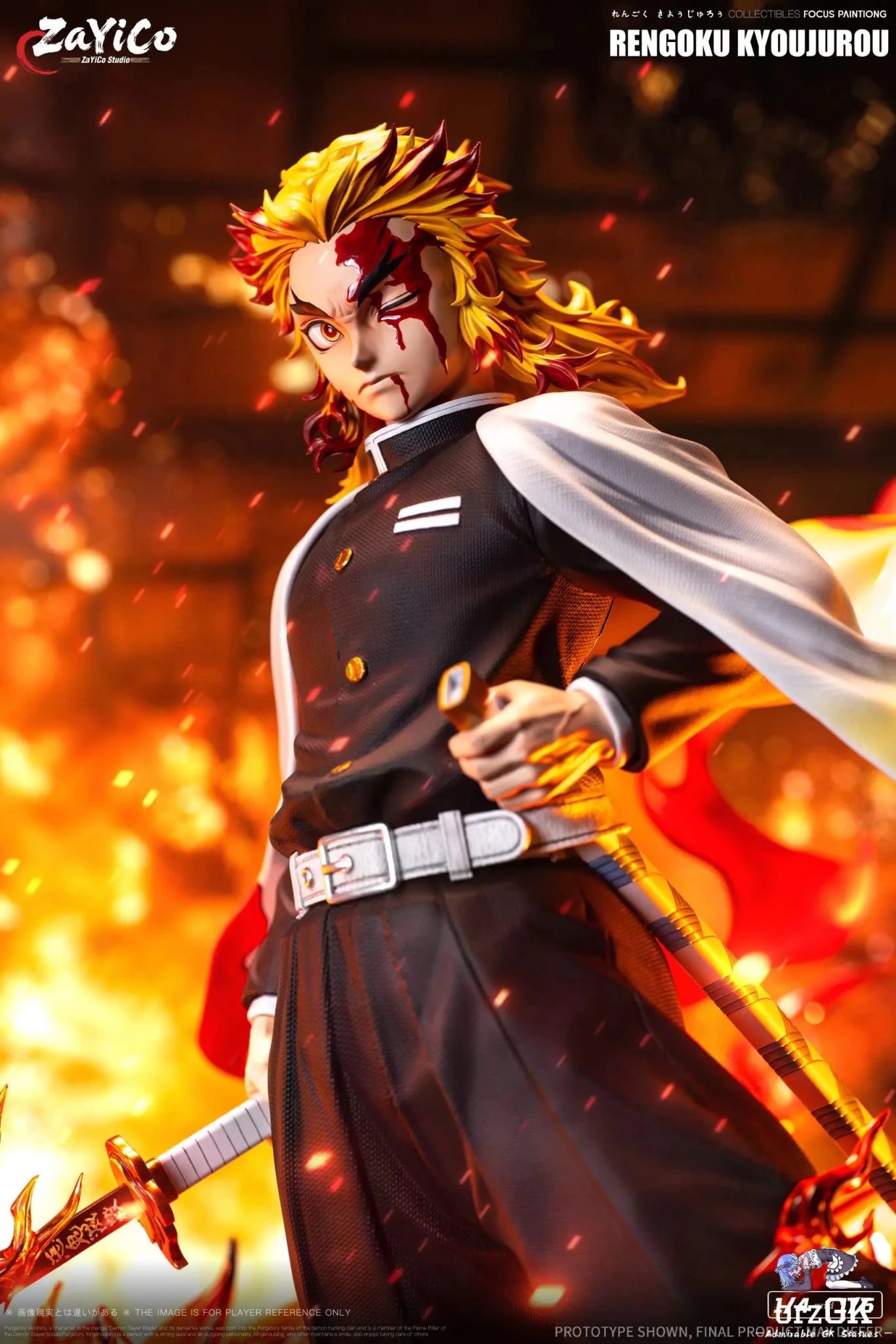 Flame Hashira Kyojuro Rengoku - Demon Slayer - Zayico Studio resin statue Navy Toys anime figure