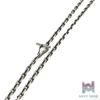 Raven Studio (silver jewelry) – Original Design “Revolution Road” Motorcycle Clasp 4mm Curb Chain Original