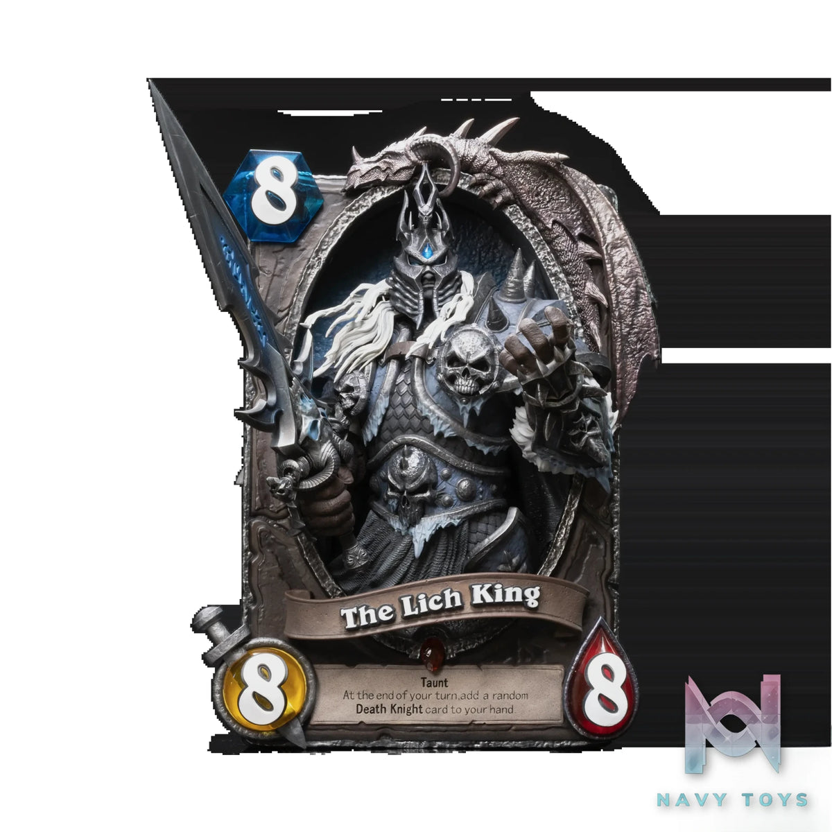 HEX Collectibles – Blizzard Official Licensed Hearthstone Lich King Card Art Statue HEXFRAME04 (Licensed)