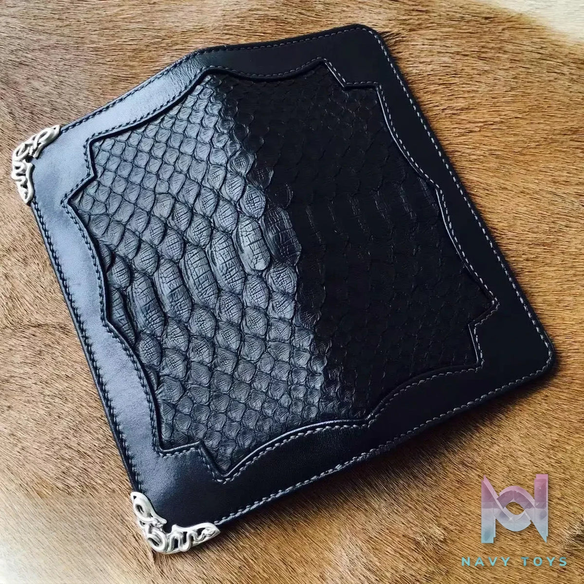Raven Studio (silver jewelry) – Tochigi Leather Patchwork Python Skin Long Wallet Original
