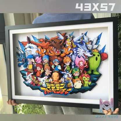 KALA HOME Studio – Digimon Multiple Characters #04 3D Decorative Painting Digimon