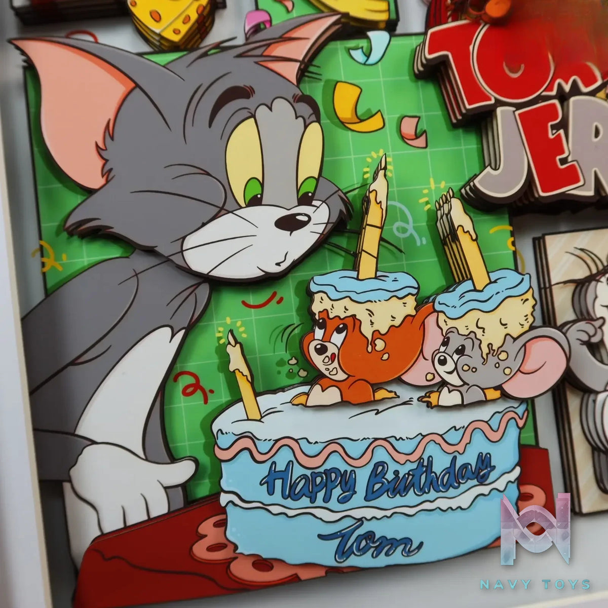 KALA HOME Studio – Tom and Jerry Multiple Characters 3D Decorative Painting Tom and Jerry