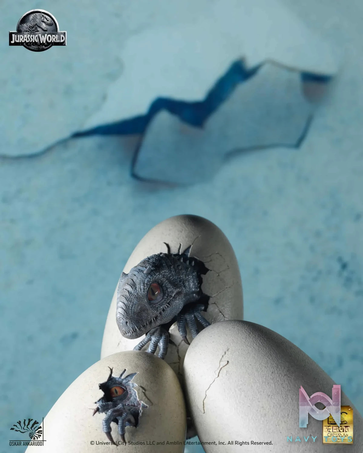Elite Creature Collectibles (ECC) – Jurassic World Hatching Indominus Rex set 1/2 scale (Licensed)