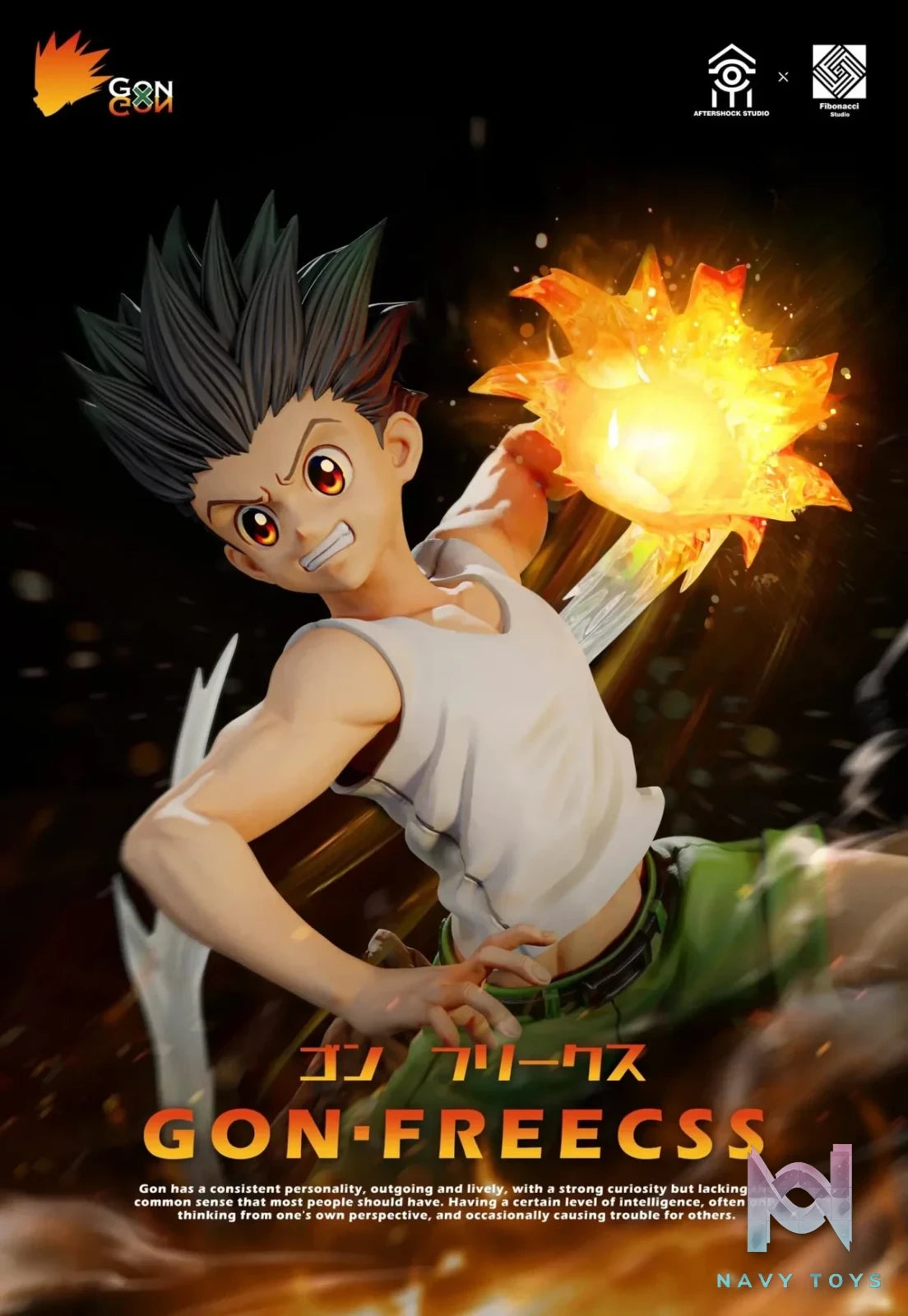 Aftershock Studio & Fibonacci Studio - HUNTER × HUNTER Killua Zoldyck & Gon Freecss resin statue Navy Toys anime figure