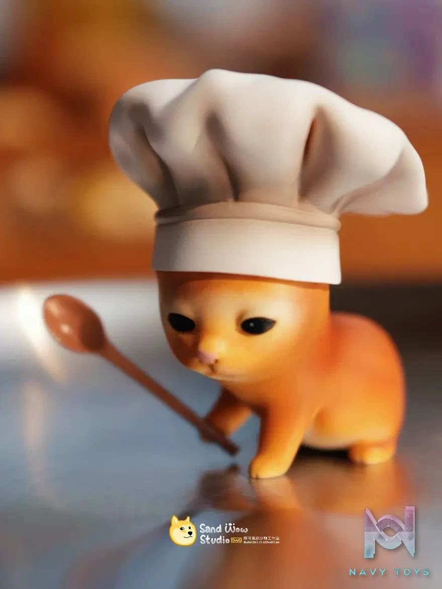 Na Ke Shi Jia Sha Diao Studio – What Cat X Cook Cat X ET Cat Original