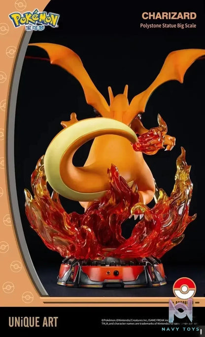 UNIQUE Art Studio - Pokemon Charizard Statue (Licensed) resin statue Navy Toys anime figure