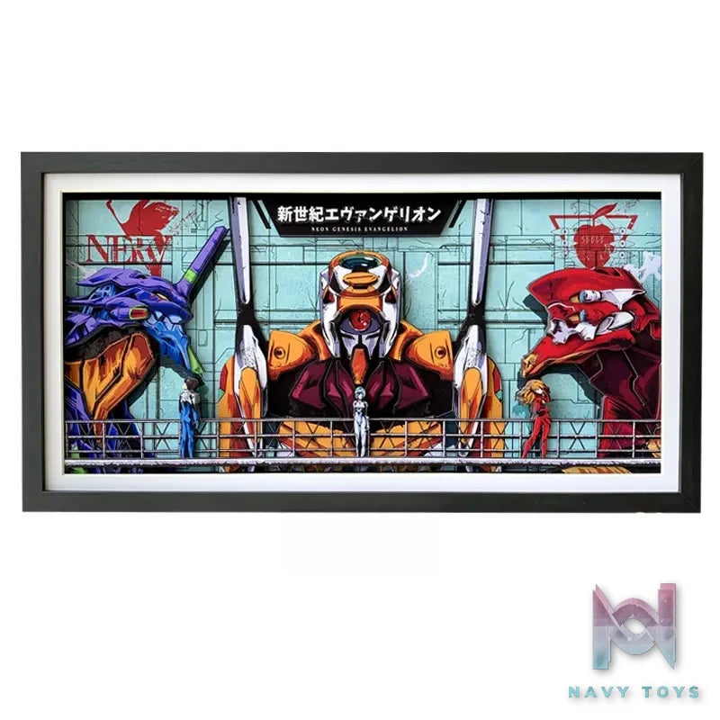 KALA HOME Studio – Neon Genesis Evangelion Multiple Characters #01 3D Decorative Painting eon Genesis Evangelion