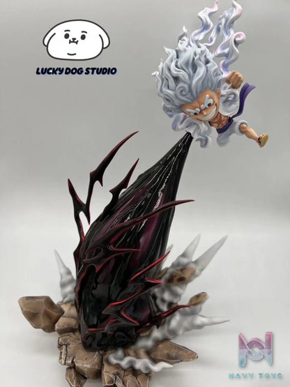 Lucky Dog Studio – One Piece Monkey D. Luffy (5 gears) ape gun + giant battle axe