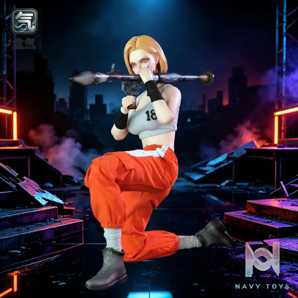 BoxQi Studio – 1/6 Android 18 Platinum Silicone Articulated Action Figure HQ03 Dragon Ball