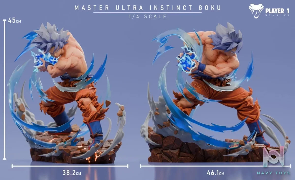 Player 1 Studio - Dragon Ball Son Goku Master Ultra Instinct resin statue Navy Toys anime figure