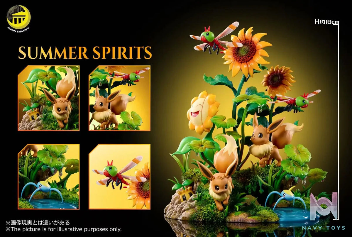 MoonShadow Studio – Pokémon Nature Series Eevee #5 Eevee and Pikachu Scene