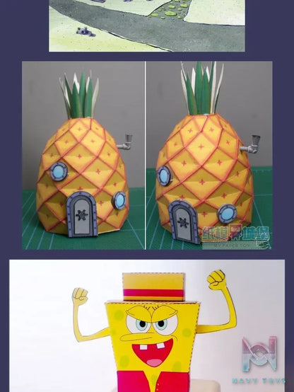 Qian Zhi Lu Studio – Bikini Bottom series 3D Paper Model DIY SpongeBob SquarePants