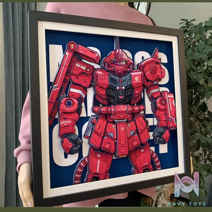 KALA HOME Studio – Red Zaku 3D Decorative Painting Gundam