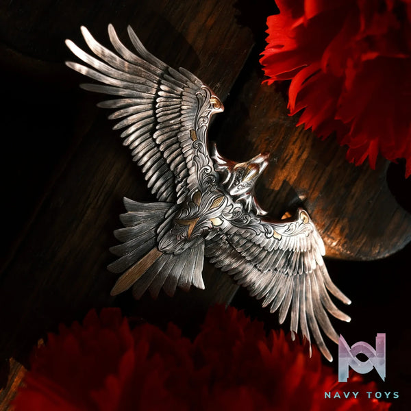 Raven Studio (silver jewelry) – Lindsay Engraved Eagle Pendant Necklace Original