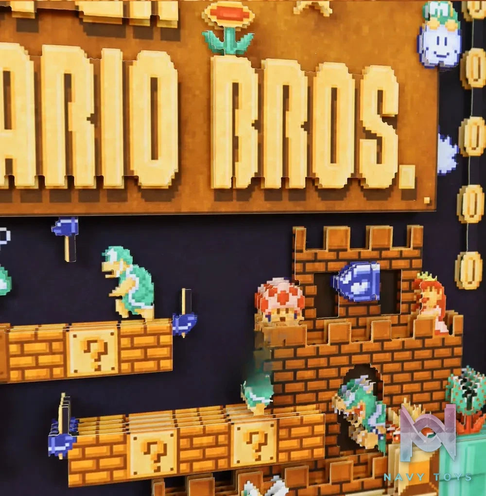 KALA HOME Studio – Super Mario Multiple Characters Pixel Art 3D Decorative Painting Super Mario