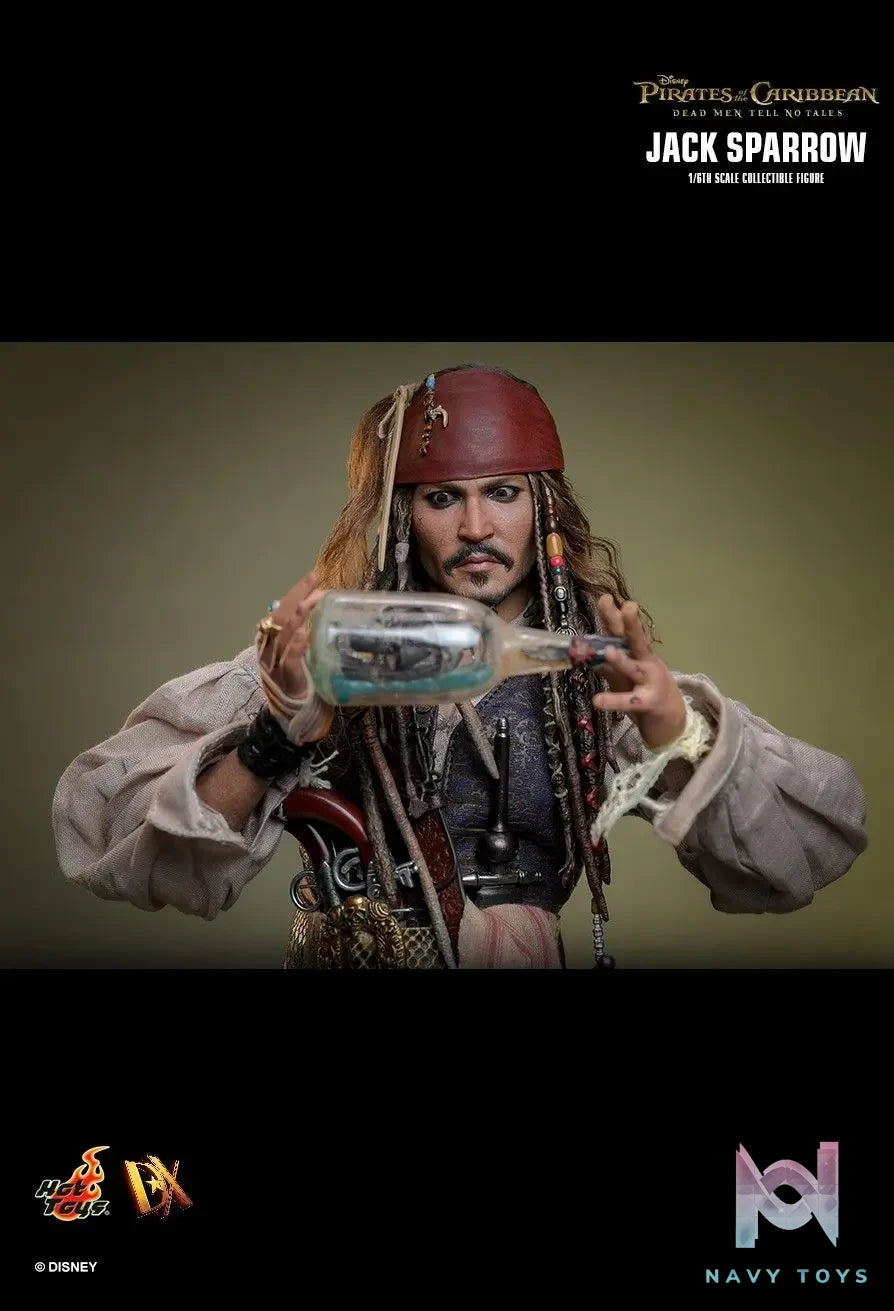 Hottoys – Pirates of the Caribbean: Dead Men Tell No Tales Jack Sparrow 1/6th scale Collectible Figure DX37 DX38 (Licensed)