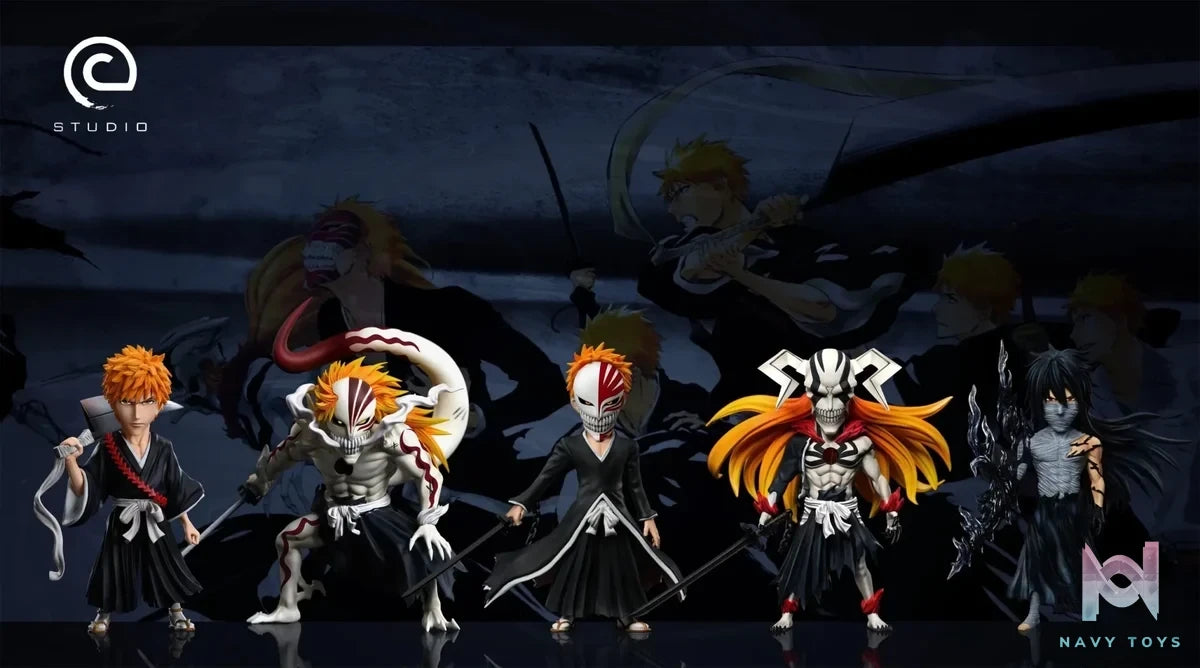 C Studio - BLEACH Protagonist Group Hollowfication Ichigo resin statue Navy Toys anime figure