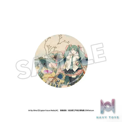 Presence – Katsushika Hokusai x Hatsune Miku Pinback Button 8Pack BOX (Licensed)