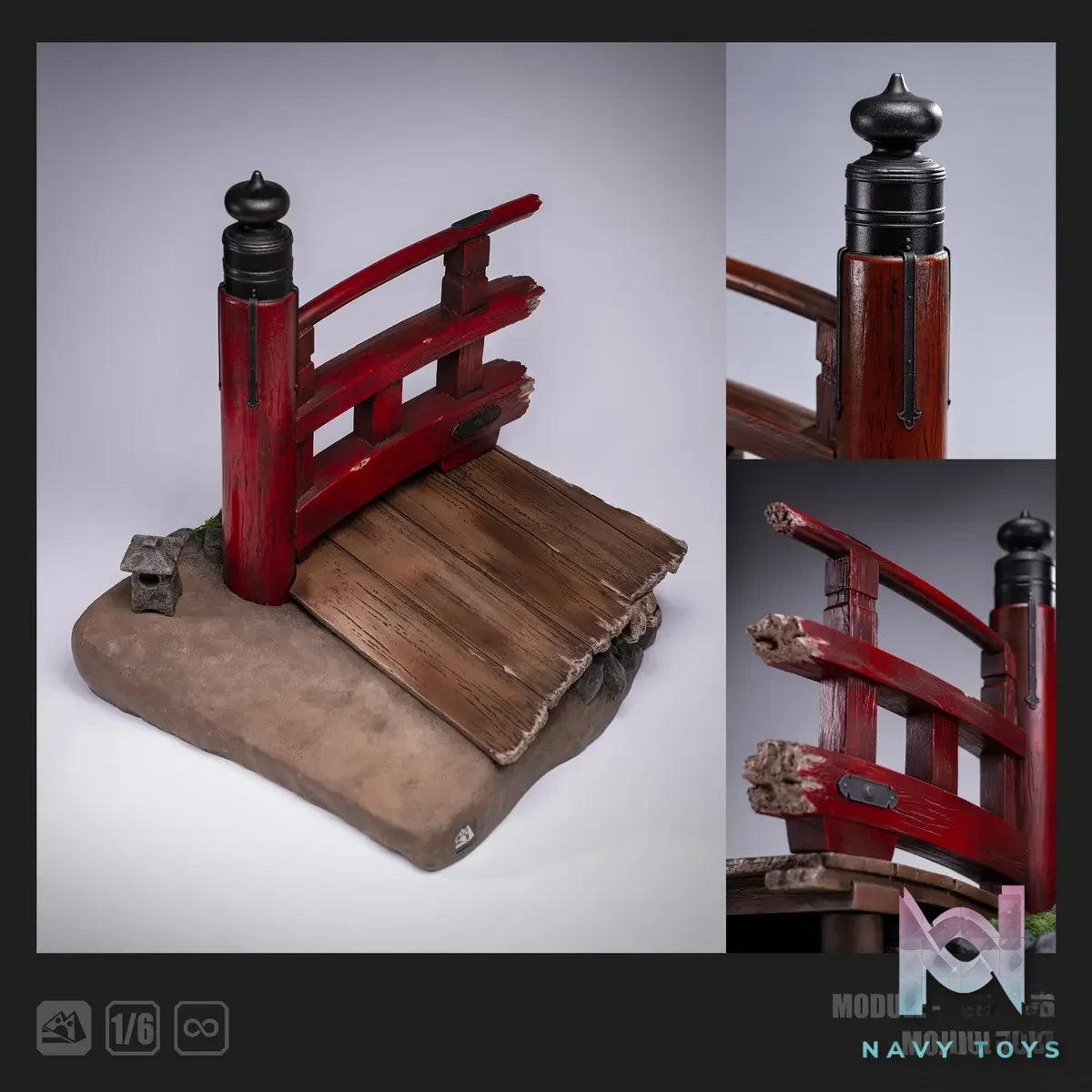 MOjingToys – Module Series – L011Cuiying Broken Bridge 1/6 DIORAMA BASE (Licensed)