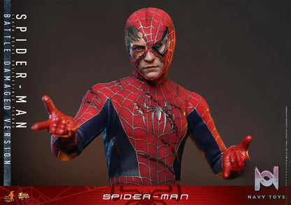 Hottoys – 1/6 Spider-Man Tobey Maguire Battle Damaged Version Action Figure MMS859 (Licensed)