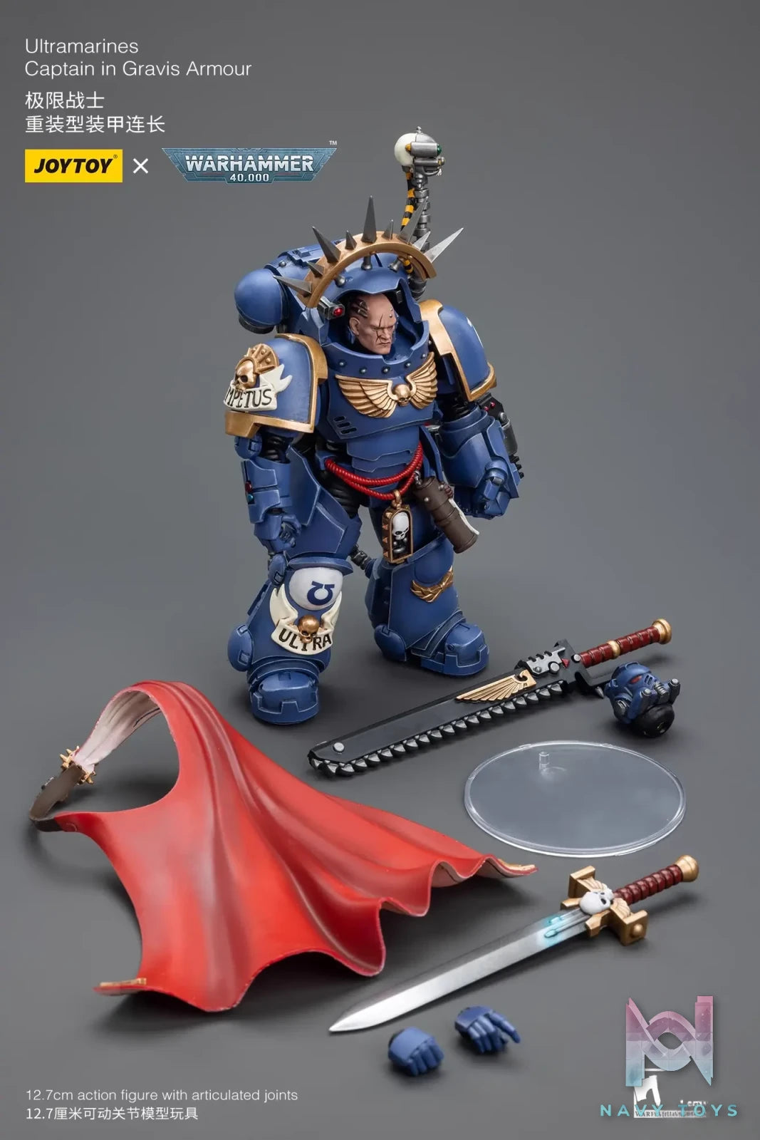 JOYTOY – Ultramarines Captain in Gravis Armour JT7745 (Licensed)
