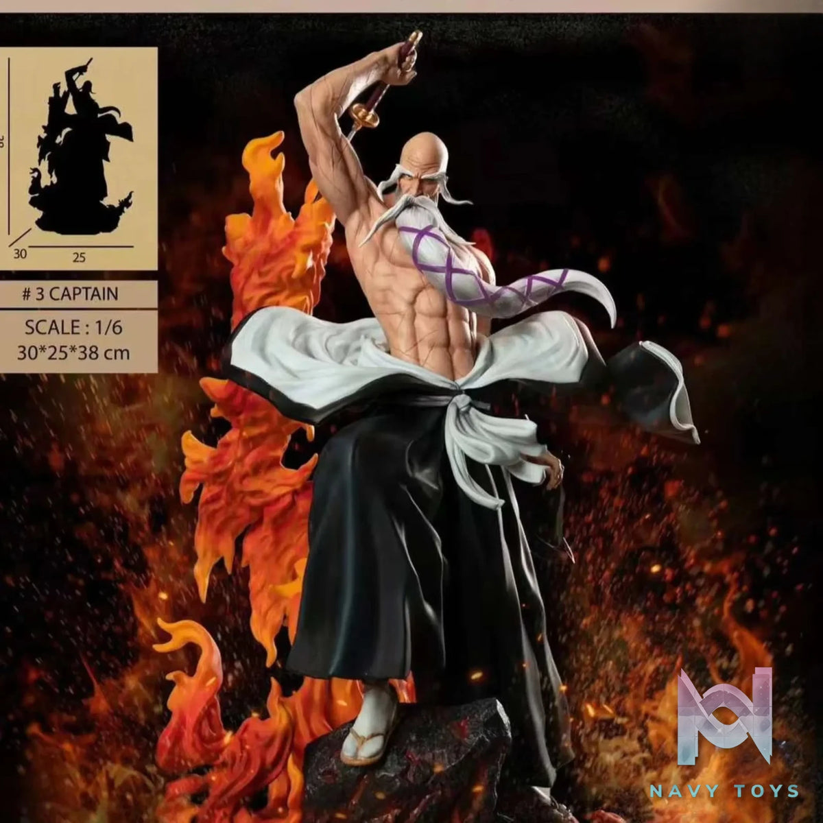 Ryu Studio – Bleach Collectible Statue Yamamoto Genryuusai Shigekuni (Licensed)
