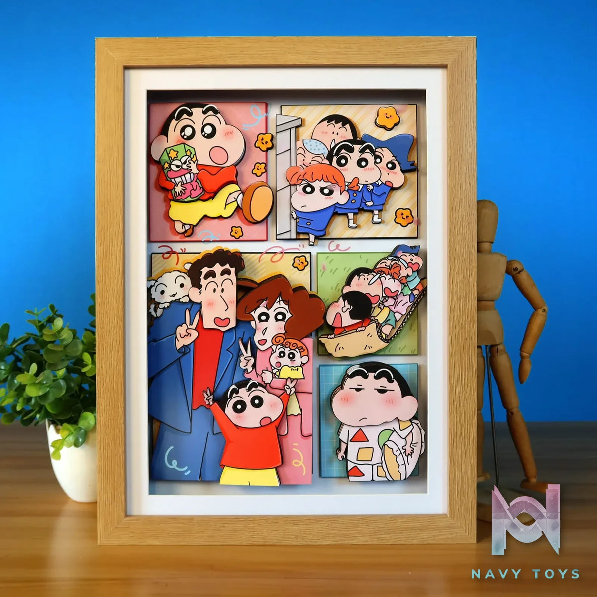 KALA HOME Studio – Crayon Shin-chan Multiple Characters #08 3D Decorative Painting Crayon Shin-chan