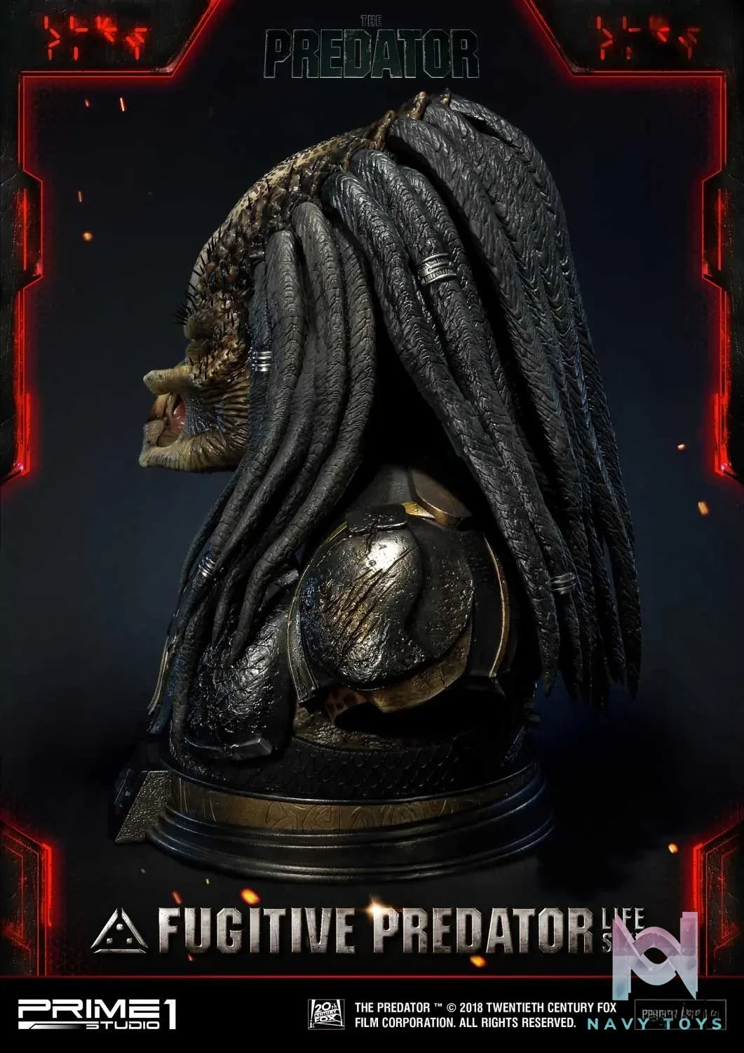 Prime 1 Studio – Life Size Bust The Predator (Film) Fugitive Predator LSTPR-01 LSTPR-01DX (Licensed)