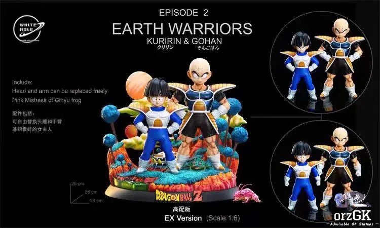White hole Studio - Dragon Ball Namek Series: Earth Warriors Son Gohan & krillin resin statue Navy Toys anime figure