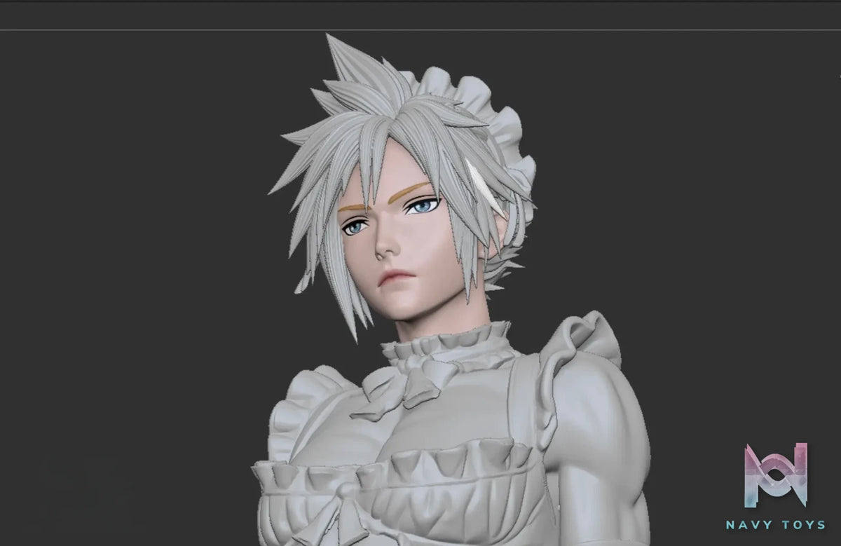 Scarlet Studio – Cross-dressing Cloud in a Maid Outfit Final Fantasy
