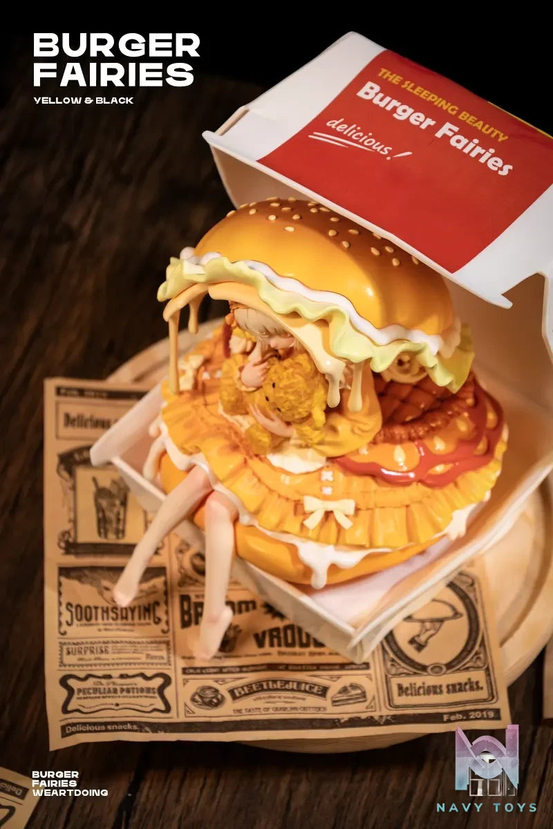 WeArtDoing Studio – Original The Sleeping Beauty-Burger Fairies- Yellow & The Sleeping Beauty-Burger Fairies-Black (Licensed)