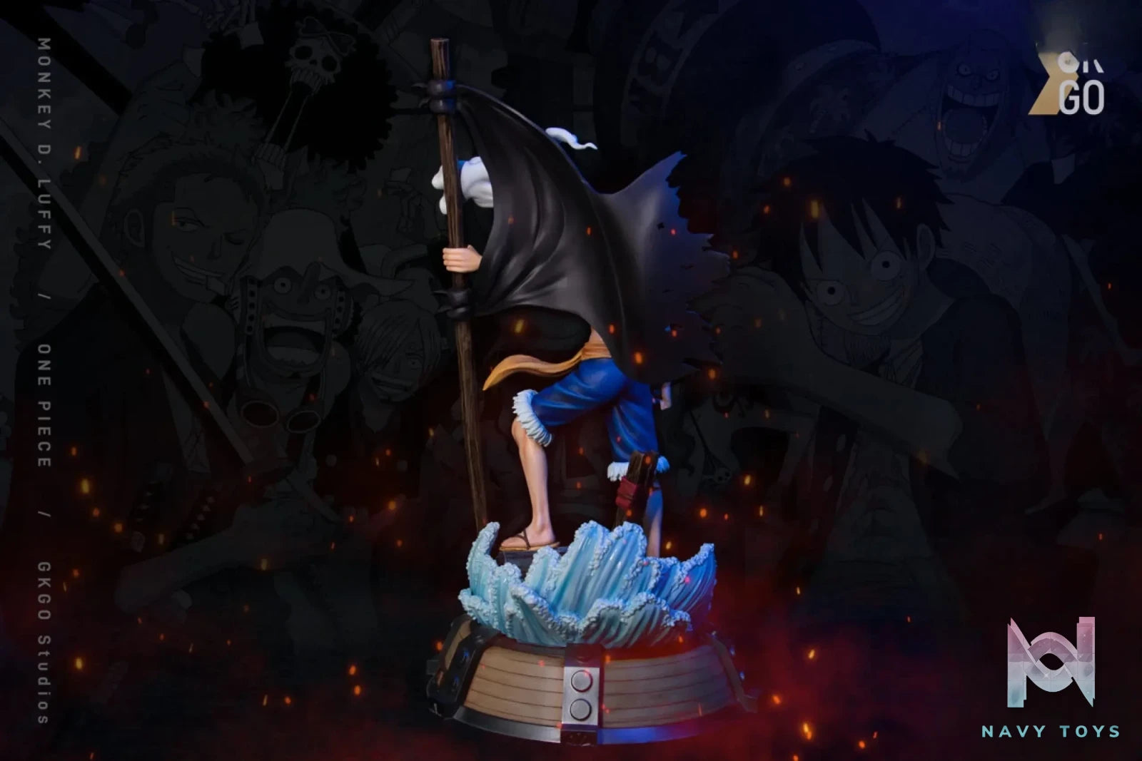 GKGO Studios – One Piece Luffy with Straw Hat Flag