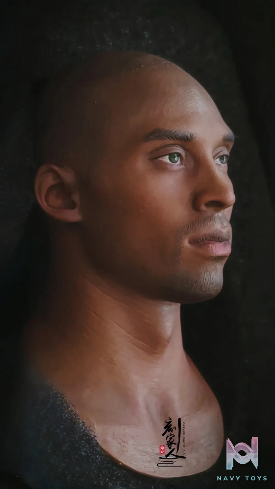 Carving Family Toys Studio – NBA 1/6 Kobe Head Sculpture CFTH01-ABCD White Model & Paint