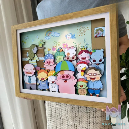 KALA HOME Studio – McDull, the Alumni Multiple Characters 3D Decorative Painting McDull, the Alumni