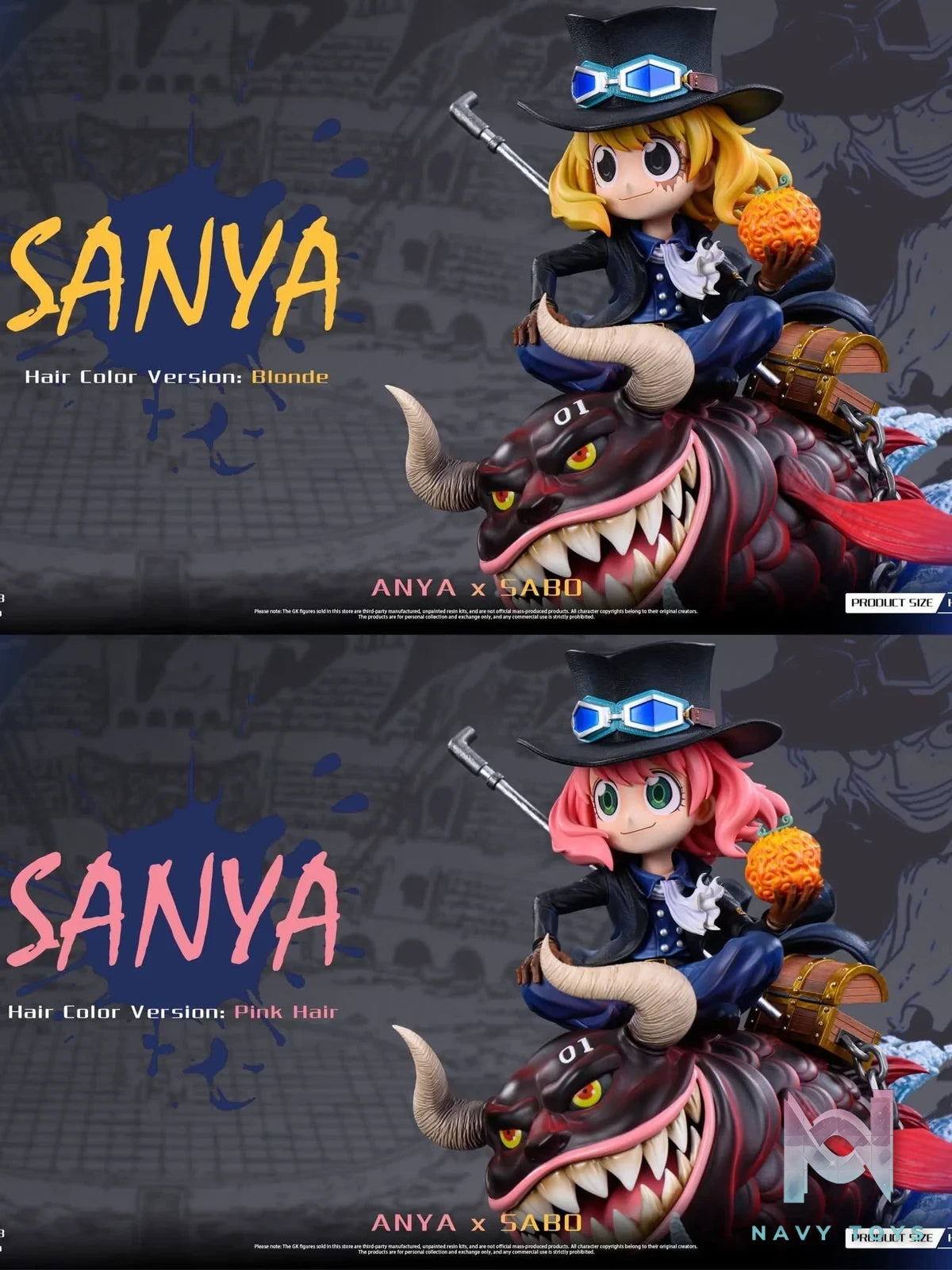 Anya x Sabo resin statue BiuBiu Studio anime figure