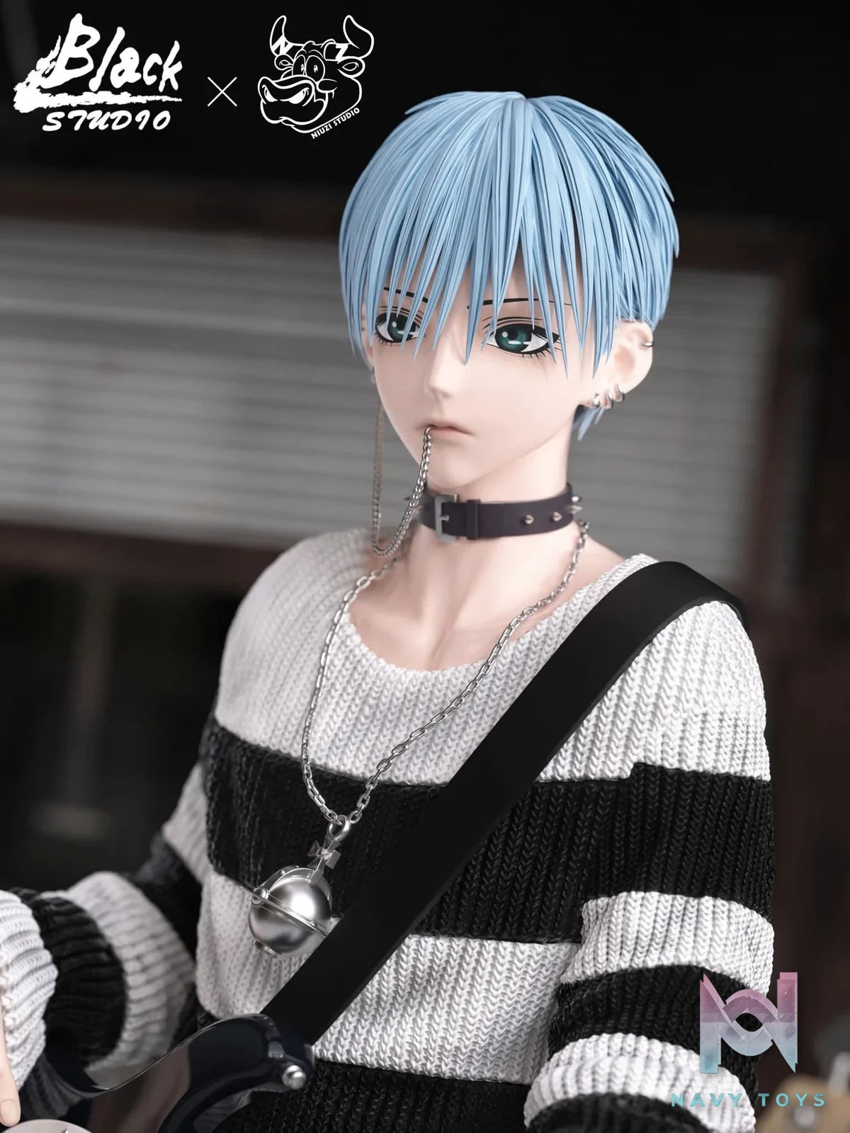 Okazaki Shinichi resin statue Black & NIUZI Studio anime figure