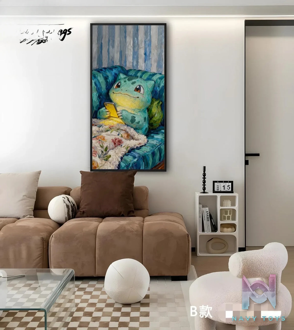 Wonder Things Studio – Bulbasaur X Psyduck Van Gogh Oil Painting Pokémon