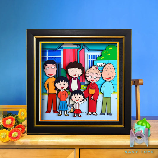 Yu Zhi Jiang Studio – Chibi Maruko-chan Multiple Characters Series #2 3D Decorative Painting Chibi Maruko-chan