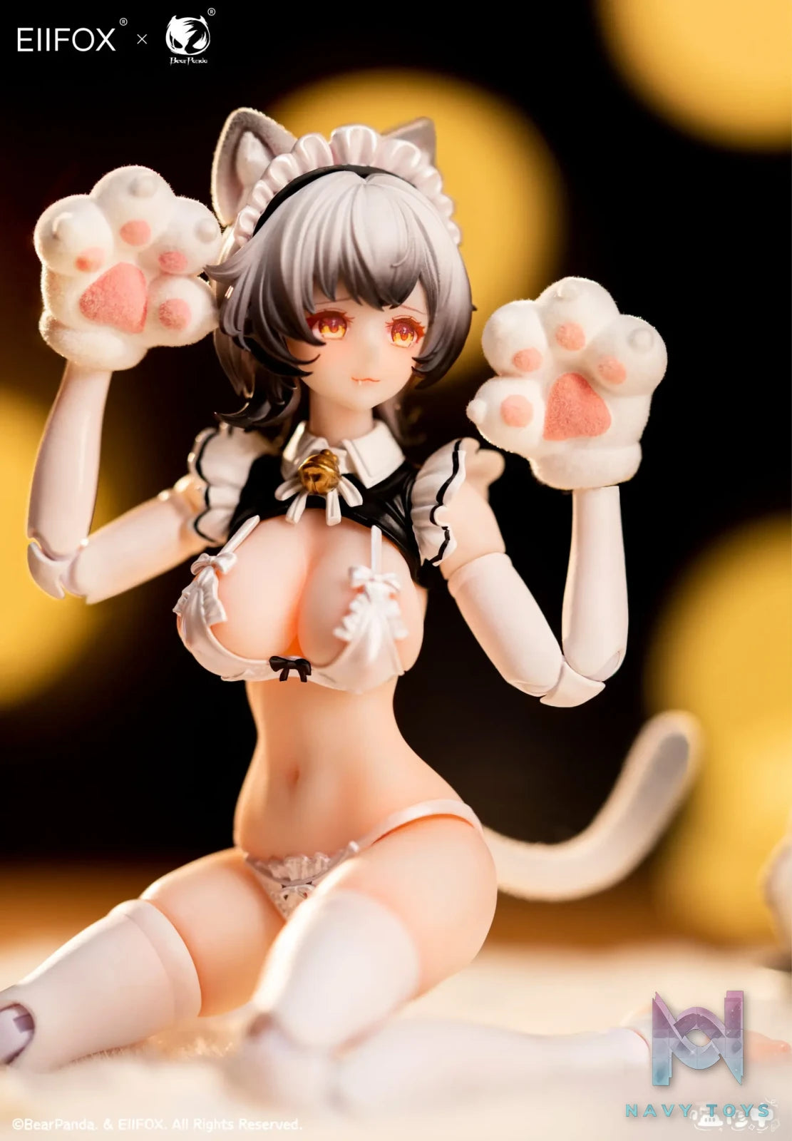 EIIFOX X BearPanda – Cat Maid Little Pudding 1/12 Scale Action Figure (Licensed)