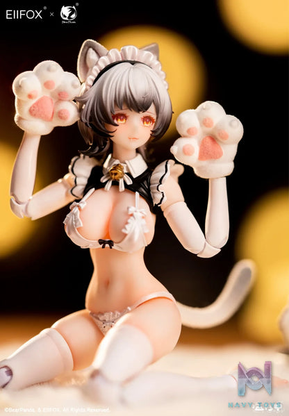 EIIFOX X BearPanda – Cat Maid Little Pudding 1/12 Scale Action Figure (Licensed)